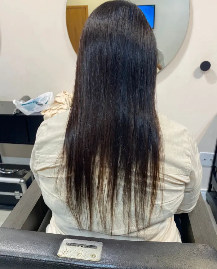 Antes da aplicação de mega hair — cliente 3